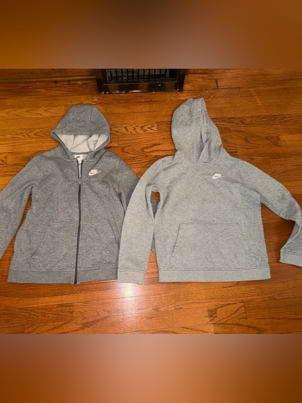 Nike Kids Gray Heather Zip & Pullover Hoodie Duo